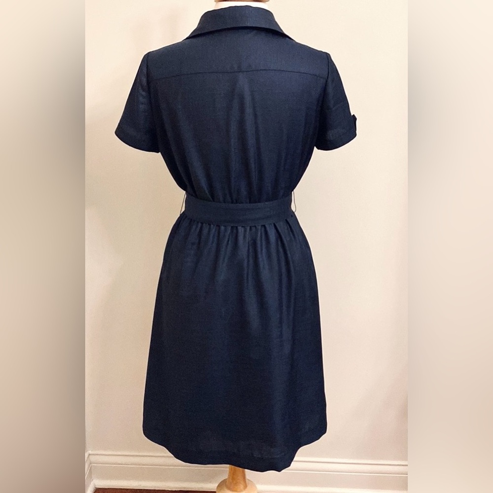 Leilian Original Japan Blue SZ 8 Elegant Quiet Luxury Minimalist Chic Dress - Picture 9 of 15